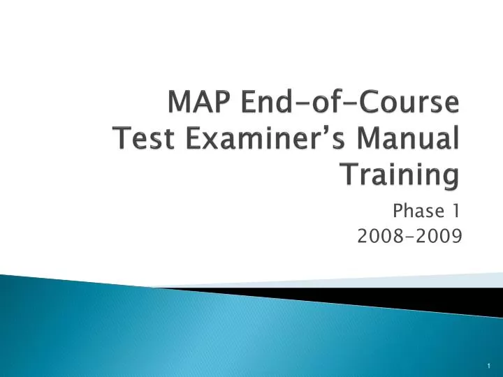 map end of course test examiner s manual training