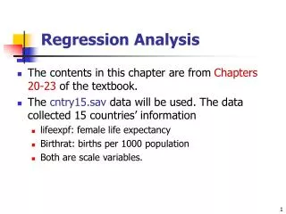 Regression Analysis