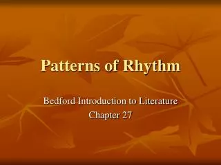 Patterns of Rhythm