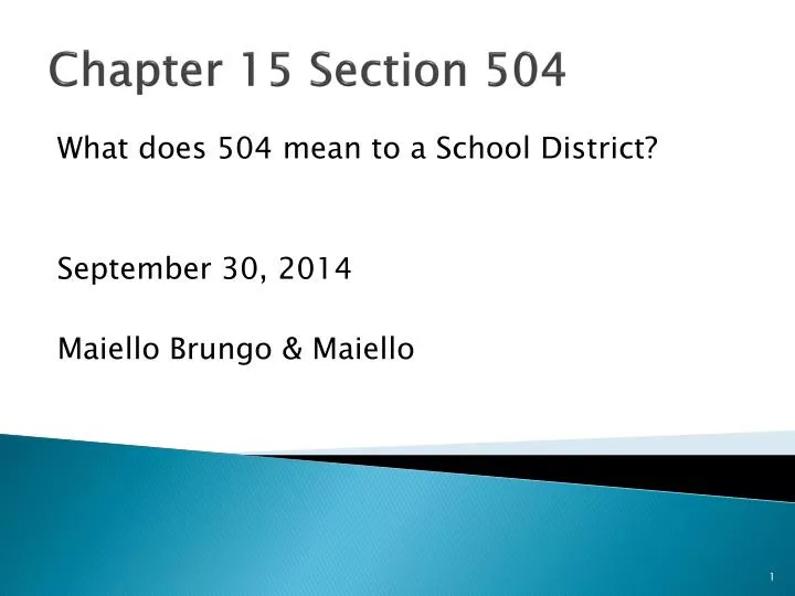 chapter 15 section 504