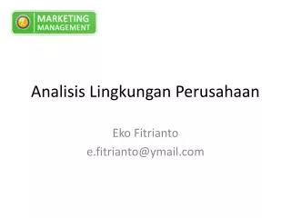 analisis lingkungan perusahaan