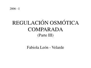 regulaci n osm tica comparada parte iii