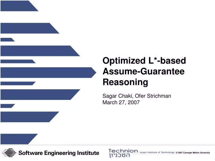 optimized l based assume guarantee reasoning