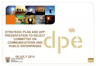 STRATEGIC PLAN AND APP PRESENTATION TO SELECT COMMITTEE ON COMMUNICATIONS AND PUBLIC ENTERPRISES