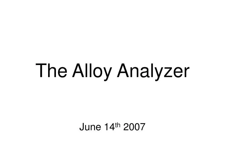 the alloy analyzer