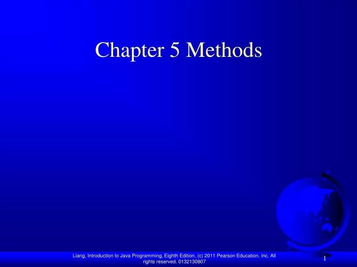 chapter 5 methods