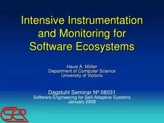 Intensive Instrumentation and Monitoring for Software Ecosystems