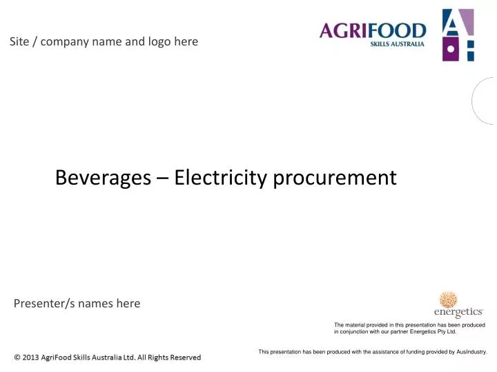 beverages electricity procurement
