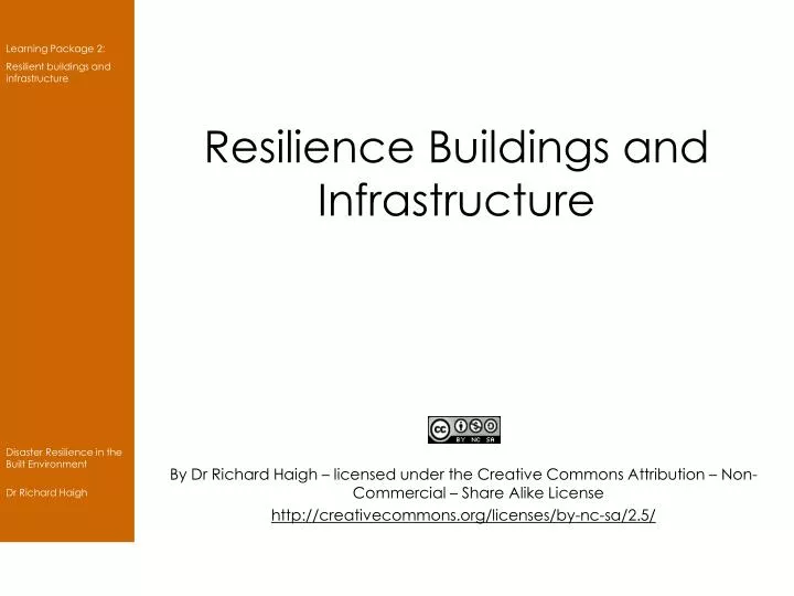 resilience buildings and infrastructure