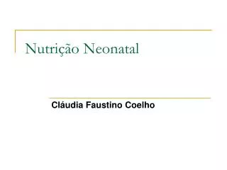 nutri o neonatal