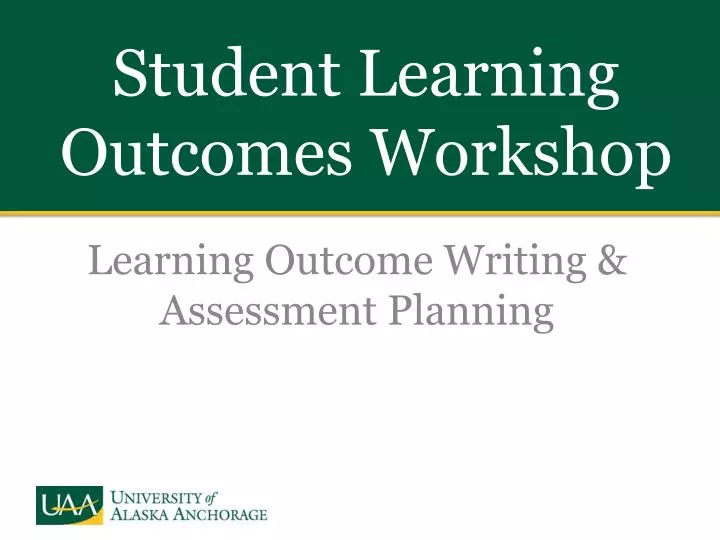 student learning outcomes workshop