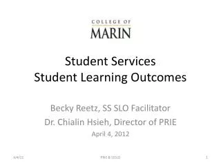 Student Services Student Learning Outcomes
