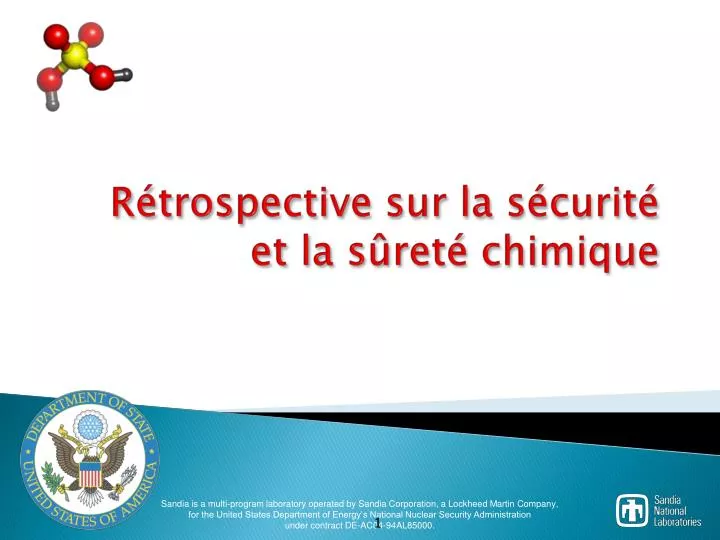 r trospective sur la s curit et la s ret chimique