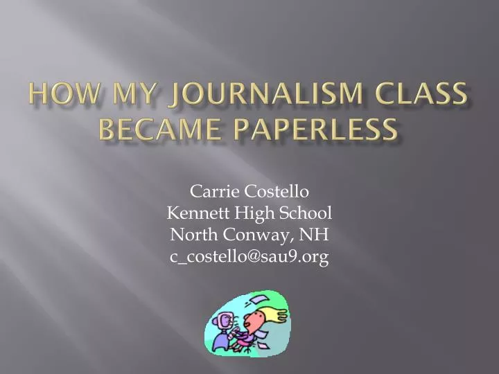 how my journalism class became paperless