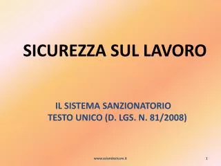 sicurezza sul lavoro