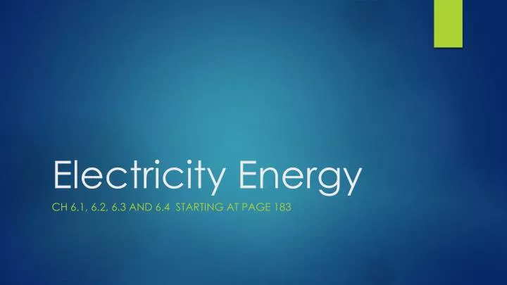 electricity energy