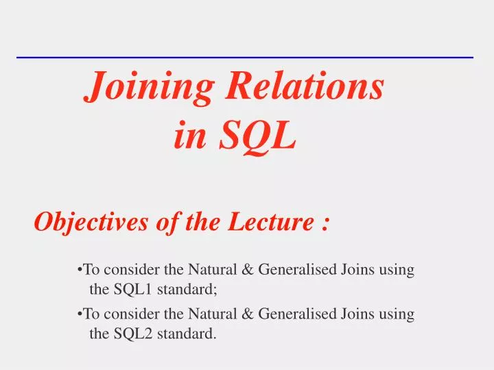 joining relations in sql