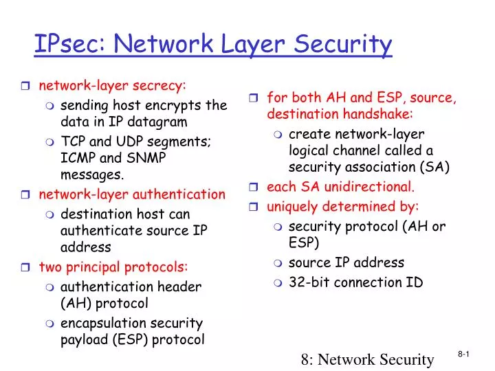 ipsec network layer security