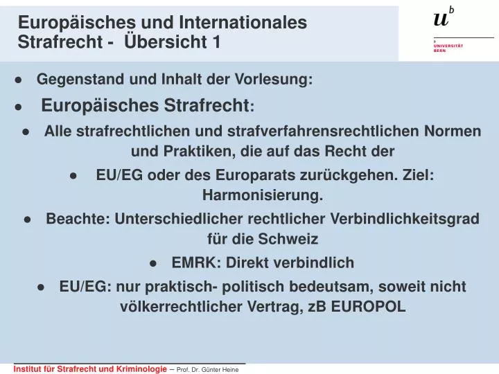 europ isches und internationales strafrecht bersicht 1