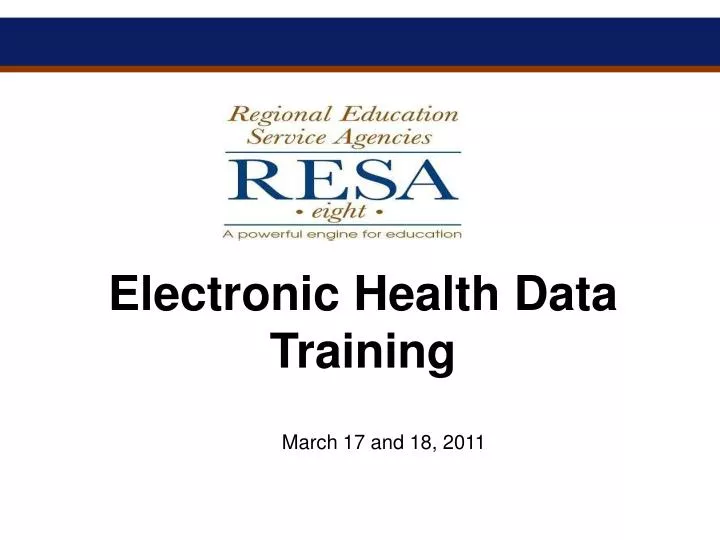 electronic health data training