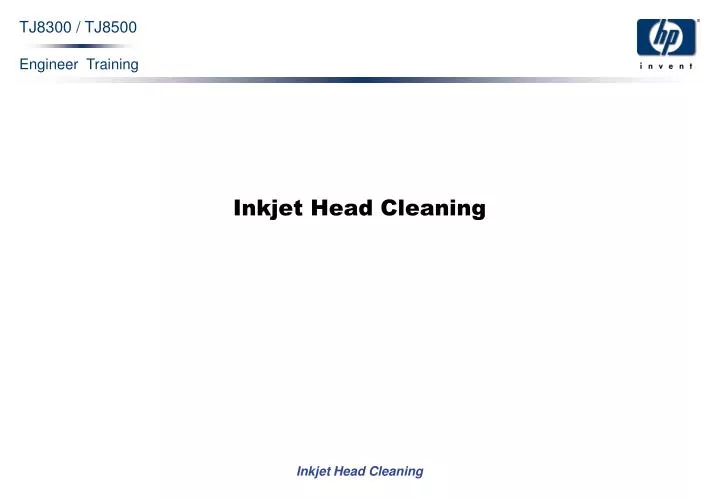 inkjet head cleaning