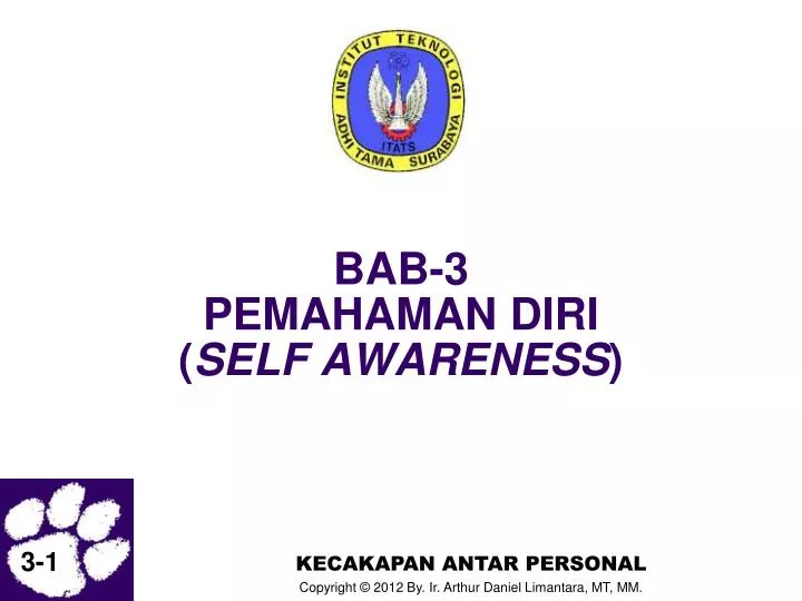 bab 3 pemahaman diri self awareness