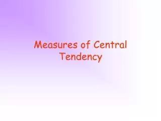 Measures of Central Tendency