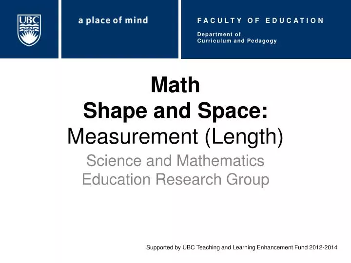 math shape and space measurement length