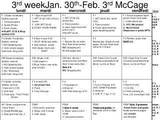 3 rd weekjan 30 th feb 3 rd mccage