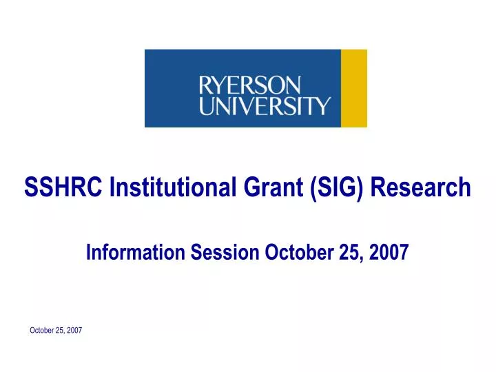 sshrc institutional grant sig research