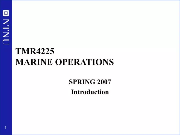 tmr4225 marine operations