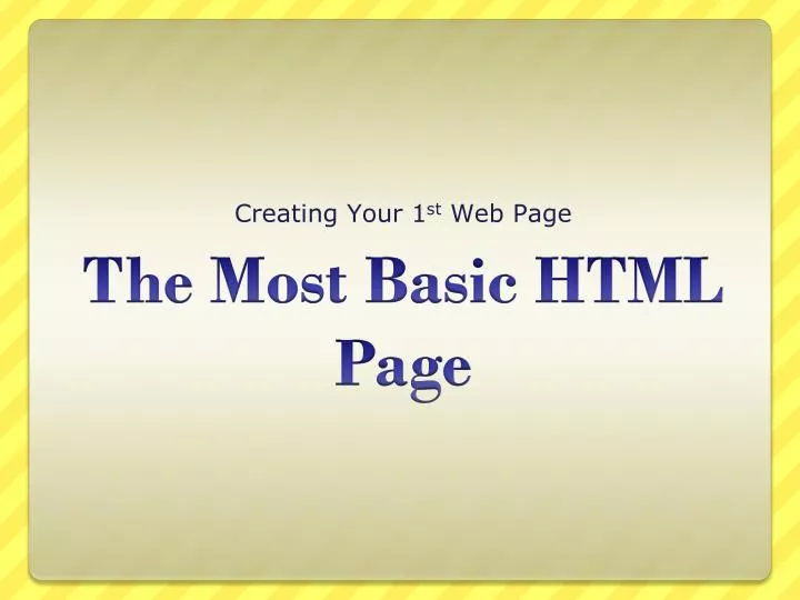 creating your 1 st web page