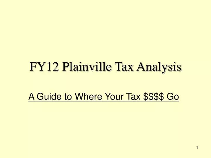fy12 plainville tax analysis