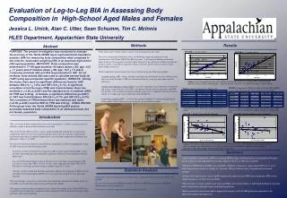 Evaluation of Leg-to-Leg BIA in Assessing Body Composition in High-School Aged Males and Females