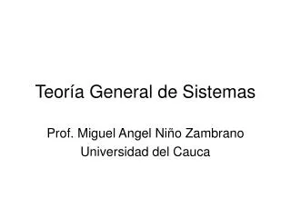 teor a general de sistemas
