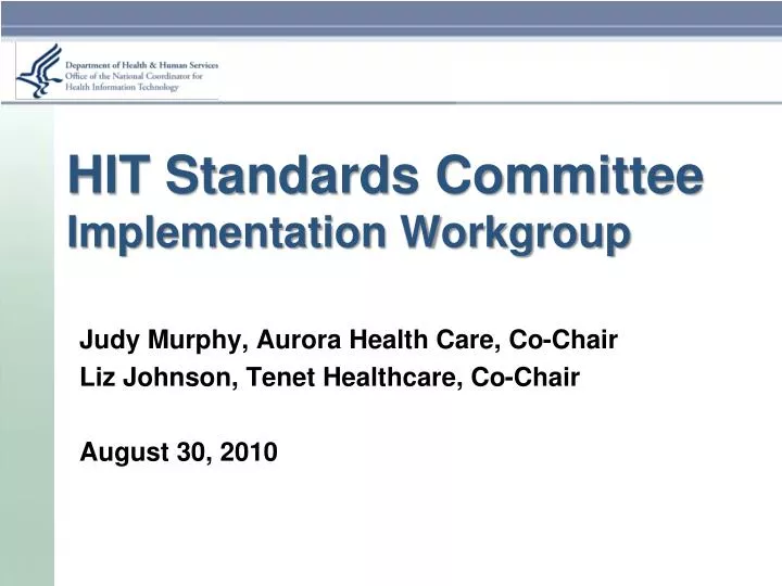 hit standards committee implementation workgroup