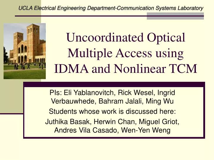 uncoordinated optical multiple access using idma and nonlinear tcm