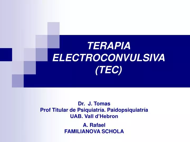 terapia electroconvulsiva tec