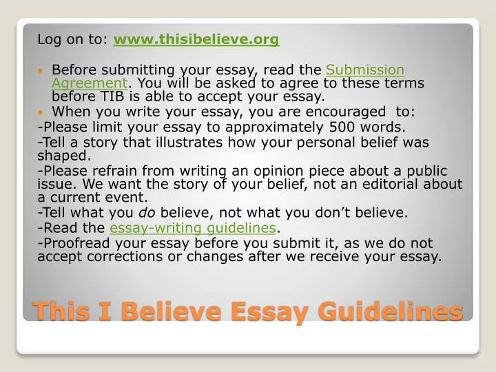easy this i believe essay topics