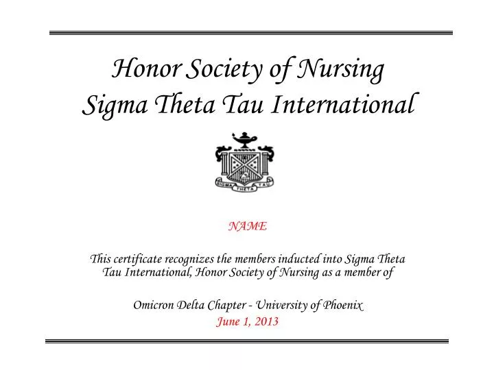 honor society of nursing sigma theta tau international