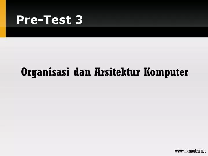 pre test 3