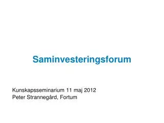 saminvesteringsforum
