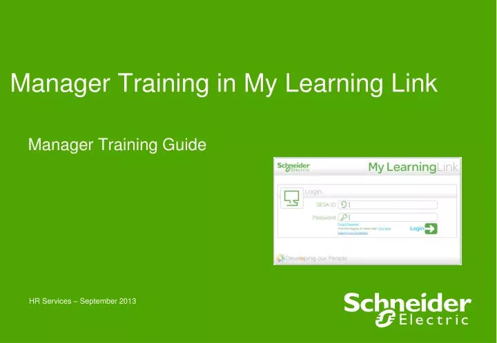 manager training in my learning link