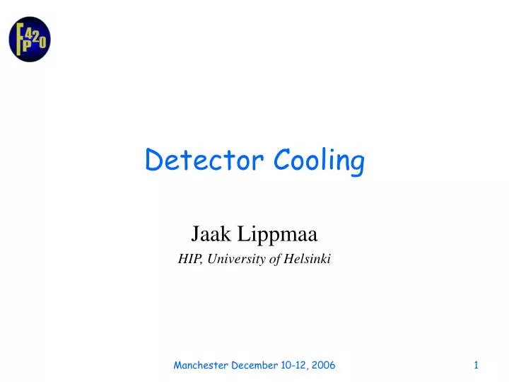 detector cooling