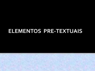 elementos pre textuais