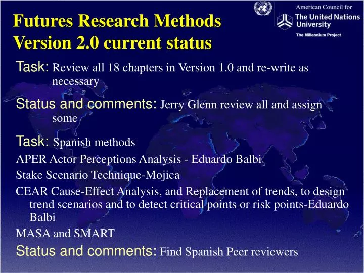 futures research methods version 2 0 current status
