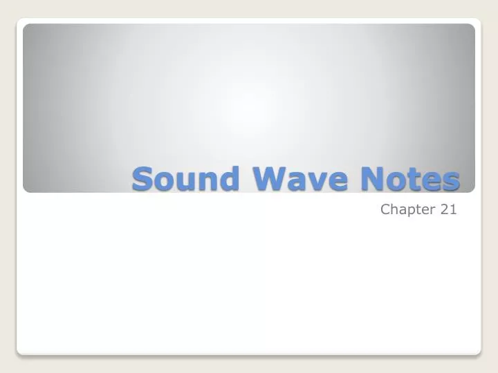 sound wave notes