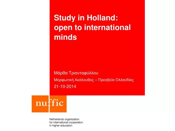 study in holland open to international minds