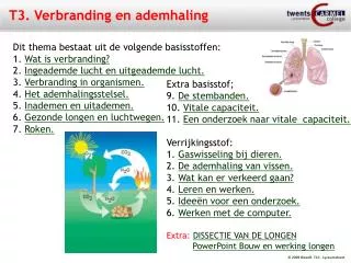 t3 verbranding en ademhaling