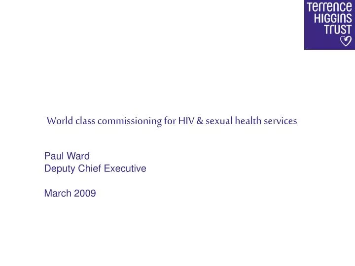 world class commissioning for hiv sexual health services